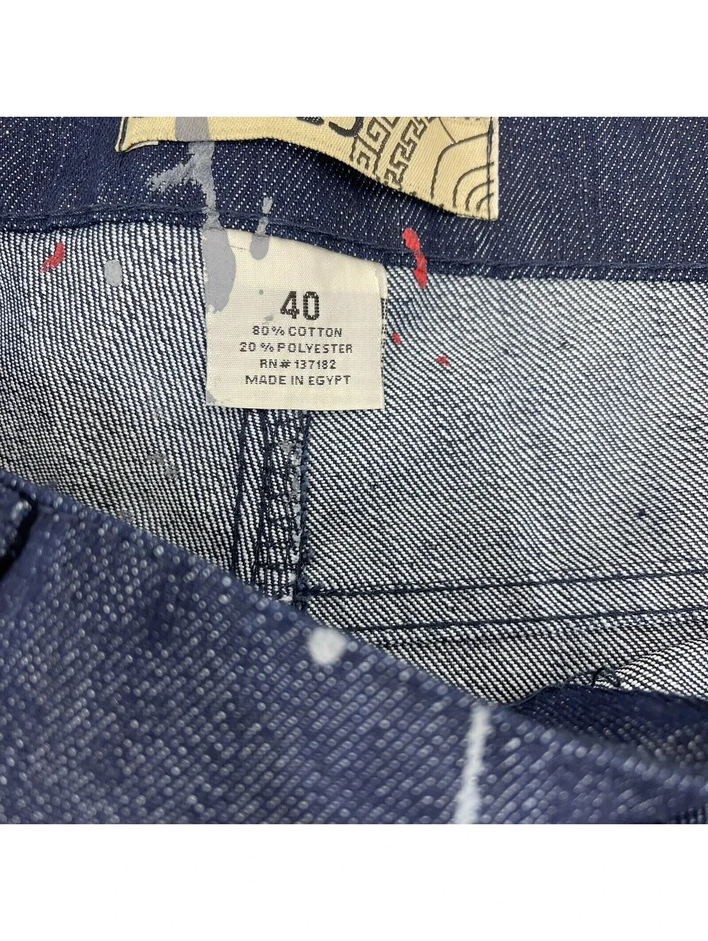 GS-115 Moto Paint Splatter Men's Jeans Size 40x33 New With Tags